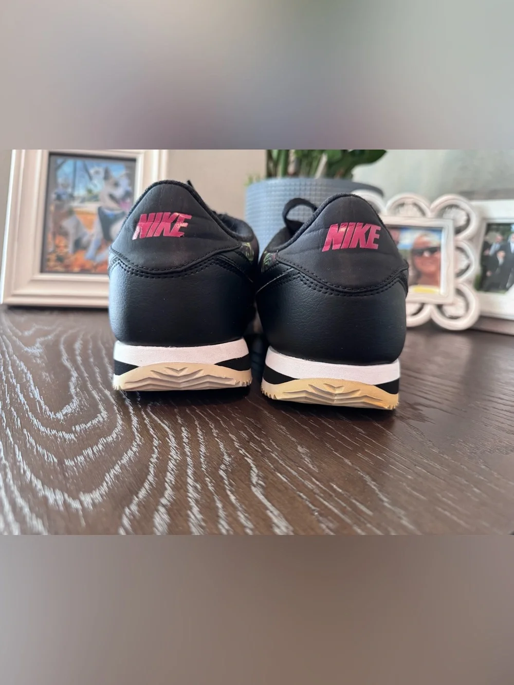 Nike Men’s Cortez Basic Black Floral Sneakers 11